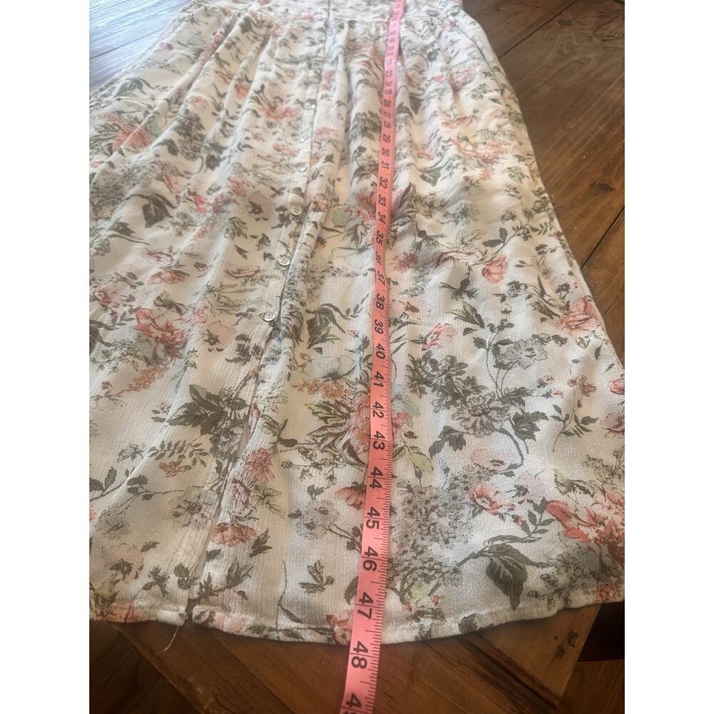 Frye Sleeveless Tank Midi Dress Size Medium Button Front Coastal Casual - Picture 11 of 13
